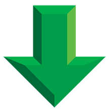 green down arrow