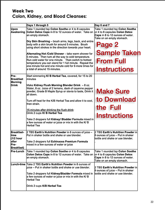 28-Day Program (Total Body Cleanse)