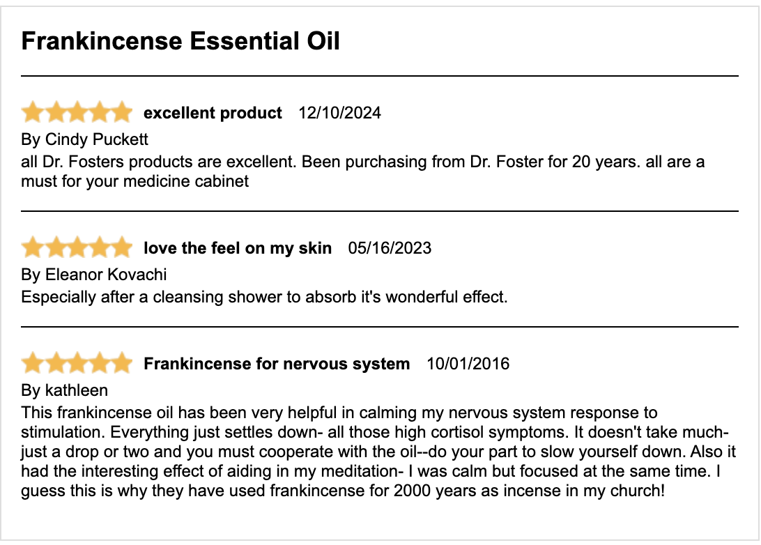 Frankincense Essential Oil