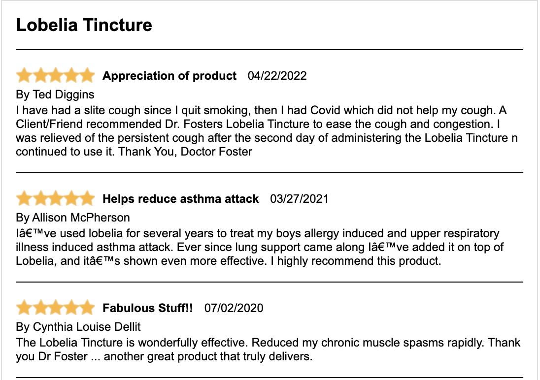 Lobelia Tincture