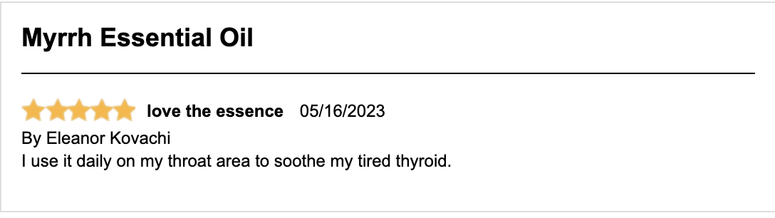 Myrrh Essential Oil