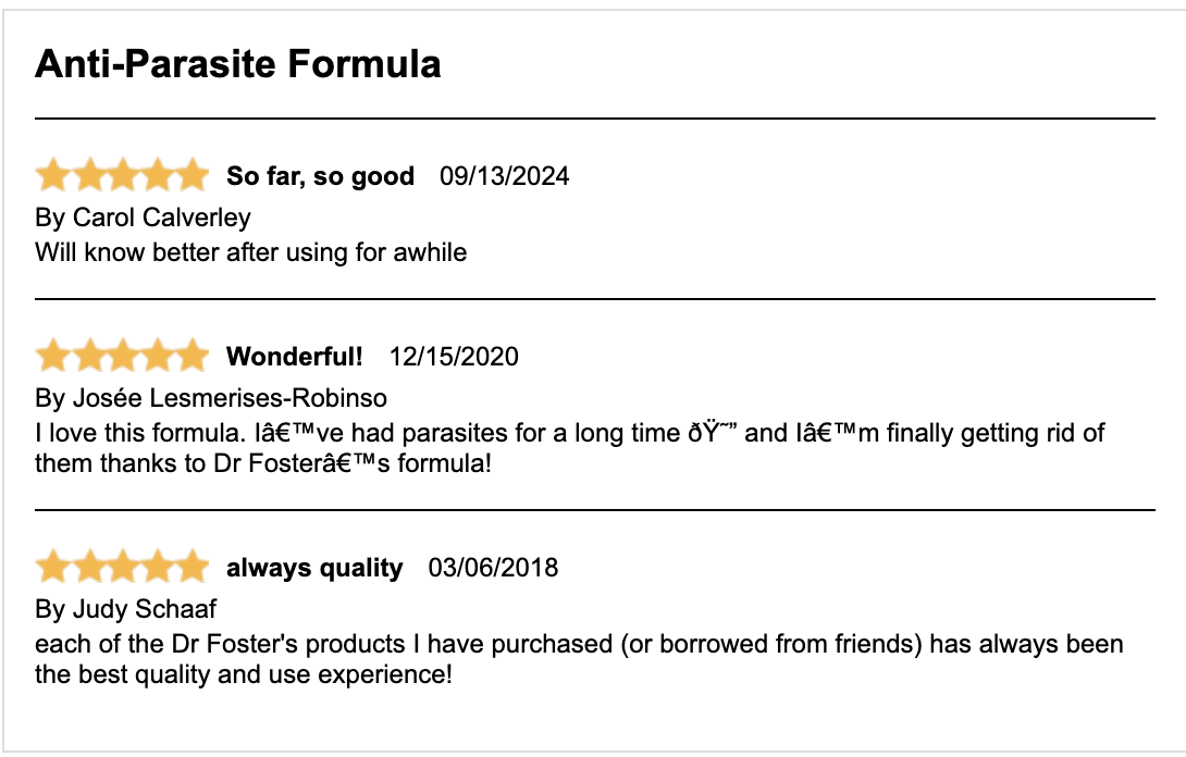 Anti-Parasite Formula