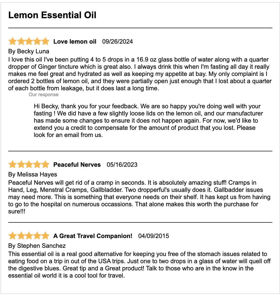 Lemon Essential Oil