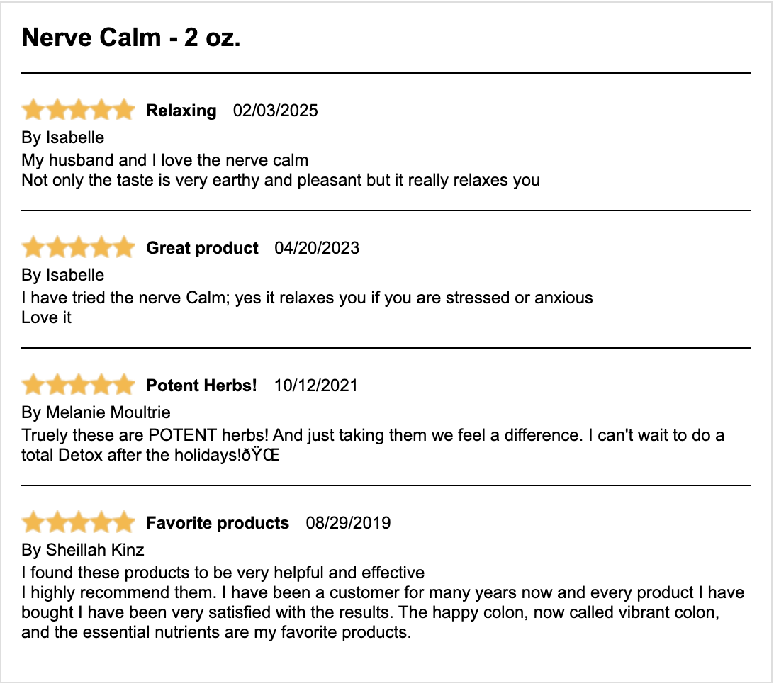Nerve Calm - 2 oz.